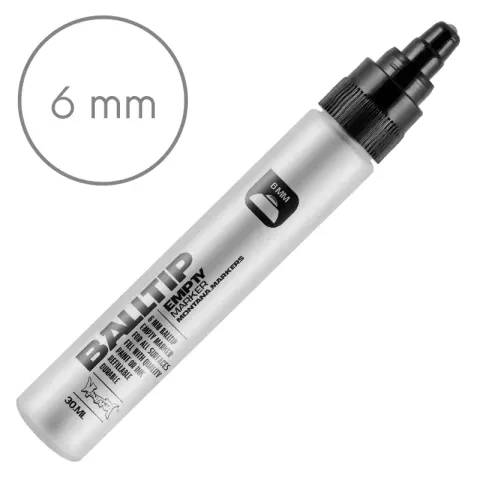 Pusty marker Montana Black Balltip 6 mm