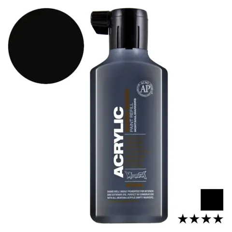 Farba Montana Acrylic Paint Refill 180 ml SH 9000 Black