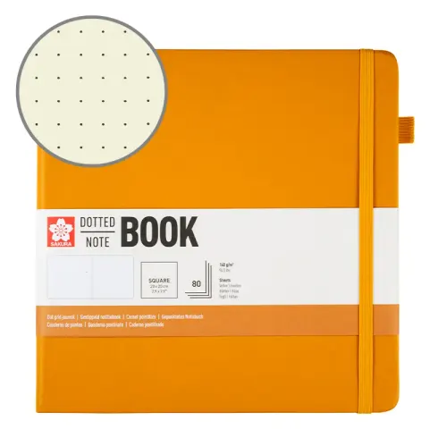 Notatnik Bullet Journal Sakura Dotted Notebook Japanese Kerria - 20 x 20 cm, 140 g, 80 ark.