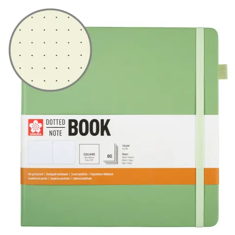 Notatnik Bullet Journal Sakura Dotted Notebook Pale Patina - 20 x 20 cm, 140 g, 80 ark.