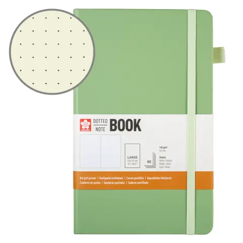 Notatnik Bullet Journal Sakura Dotted Notebook Pale Patina - 13 x 21 cm, 140 g, 80 ark.