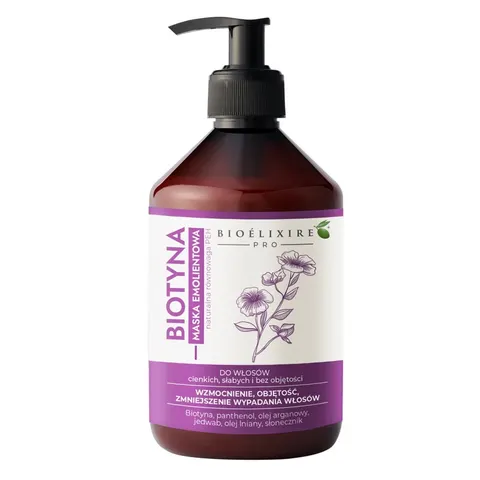 Bioelixire pro biotyna maska do włosów cienkich, słabych i bez objętości 500 ml