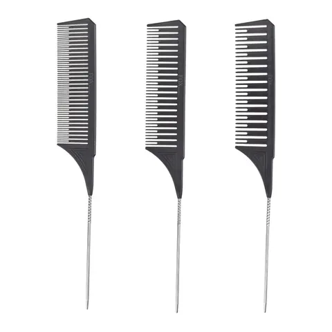 Fox balayage set black zestaw grzebieni do balejażu 3 sztuki