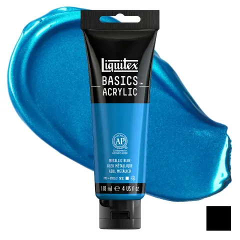 Farba akrylowa Liquitex Basics Acrylic 118 ml - 341 Metallic blue