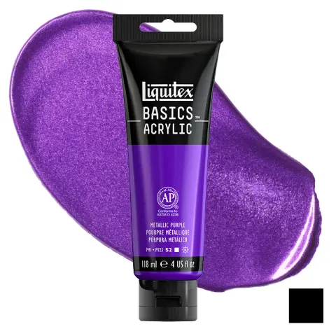 Farba akrylowa Liquitex Basics Acrylic 118 ml - 340 Metallic purple