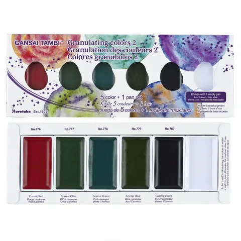 Farby akwarelowe Gansai Tambi zestaw Granulating Colors Set 2