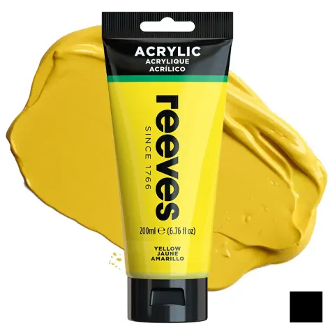 Farba akrylowa Reeves 200 ml - Medium yellow