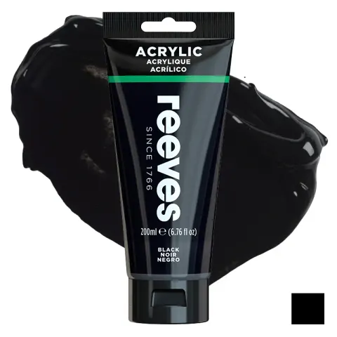 Farba akrylowa Reeves 200 ml - Mars Black