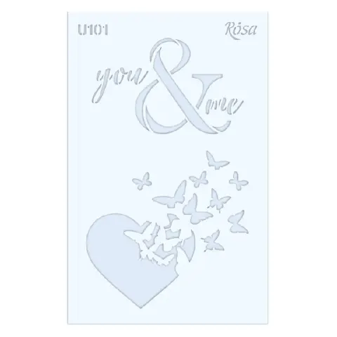 Szablon 13 x 20 cm Rosa - U101 You & me
