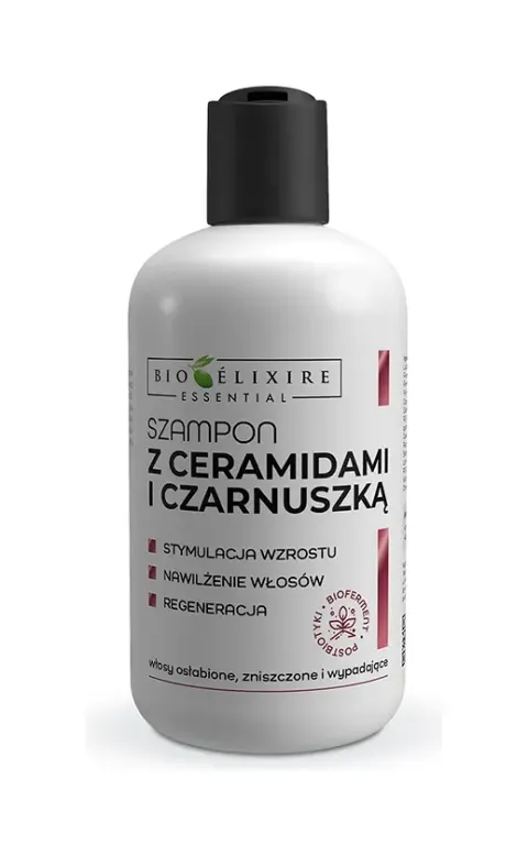 Bioelixire essential szampon z ceramidami i czarnuszką 300 ml