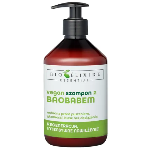 Bioelixire essential szampon nawilżający z baobabem 500 ml vegan