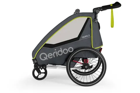 QERIDOO QUPA 2 przyczepka rowerowa lime