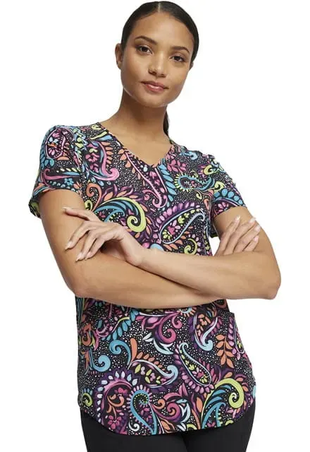 Bluza medyczna damska we wzorki Cherokee Painted Paisley