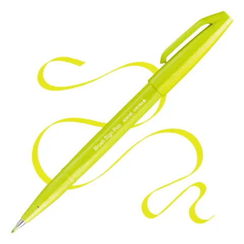 Brush Pen Pentel Sign Pen SES15C - Lime green