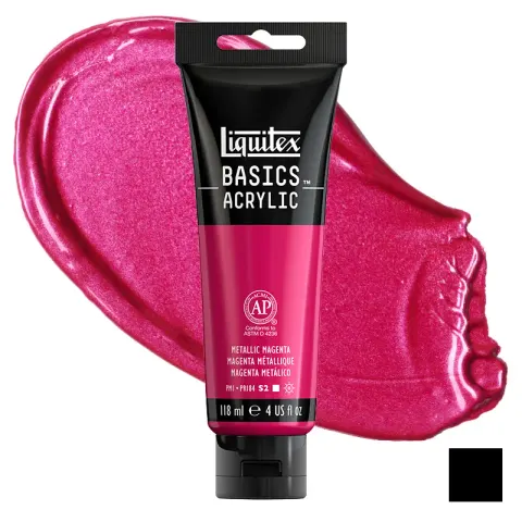 Farba akrylowa Liquitex Basics Acrylic 118 ml - 342 Metallic magenta