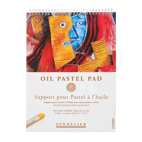 Blok do pasteli olejnych Sennelier Oil Pastel Pad - 24 x 32 cm, 340 g, 12 ark., spirala