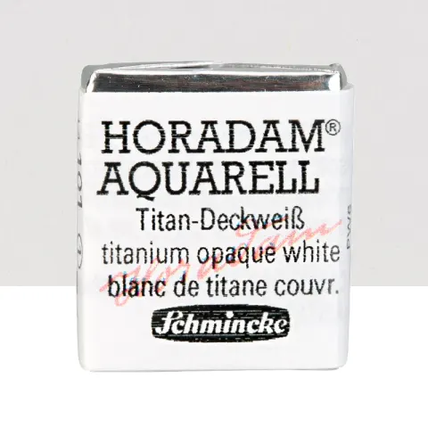 Farba akwarelowa Schmincke Horadam Aquarell półkostka - 101 Titanium opaque white