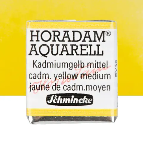 Farba akwarelowa Schmincke Horadam Aquarell półkostka - 225 Cadmium yellow medium