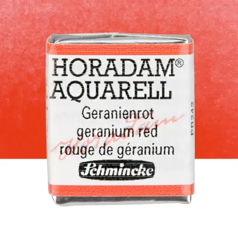 Farba akwarelowa Schmincke Horadam Aquarell półkostka - 341 Geranium Red