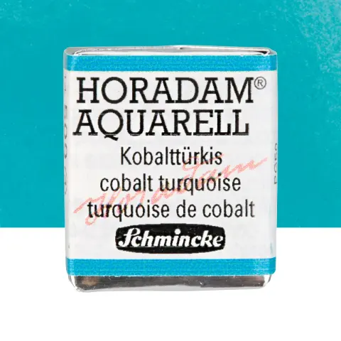 Farba akwarelowa Schmincke Horadam Aquarell półkostka - 509 Cobalt Turquoise