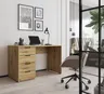 Biurko BAROLD z szufladami 140 cm dąb artisan