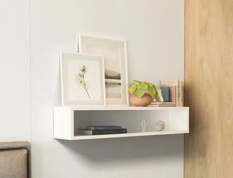 Dekoracyjna półka wisząca FINEES 80 cm biała