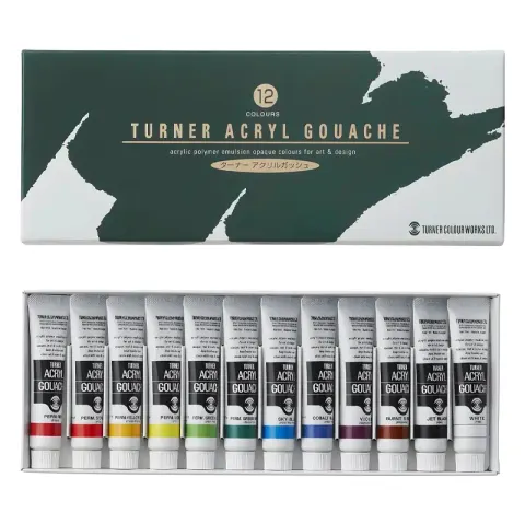 Farby gwasze akrylowe Turner Acryl Gouache 12 x 11 ml