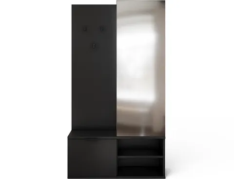 Garderoba OTTURA z lustrem 100 cm czarna