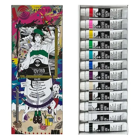 Farby gwasze akrylowe Turner Acryl Gouache Yusuke Nakamura 2 Anniversary 12 x 11 ml