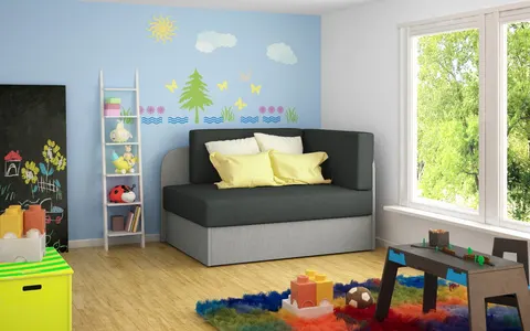 SOFA dziecięca ROSA z funkcją spania grafit