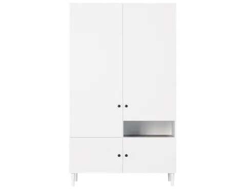 Biała otwierana szafa DULLUM 120 cm uniwersalny design