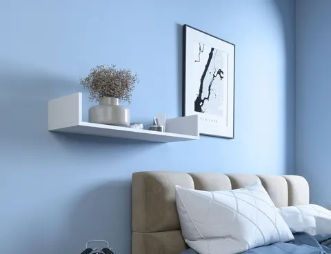 Dekoracyjna półka wisząca VISSTA 80 cm biała