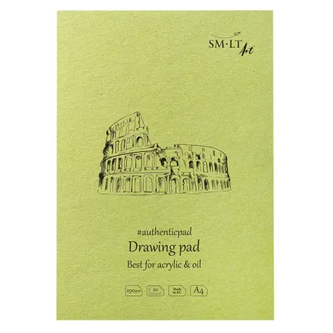 Blok do farb akrylowych, olejnych, gwaszu SMLTArt Authentic Drawing Pad A4, 290 g, 20 ark.