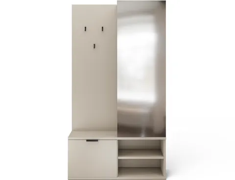 Garderoba OTTURA z lustrem 100 cm beż