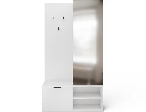 Garderoba OTTURA z lustrem 100 cm biała