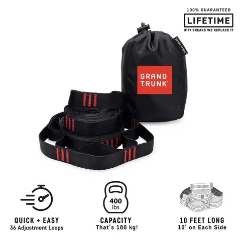 Taśmy do hamaka GRAND TRUNK STRAPS BLACK