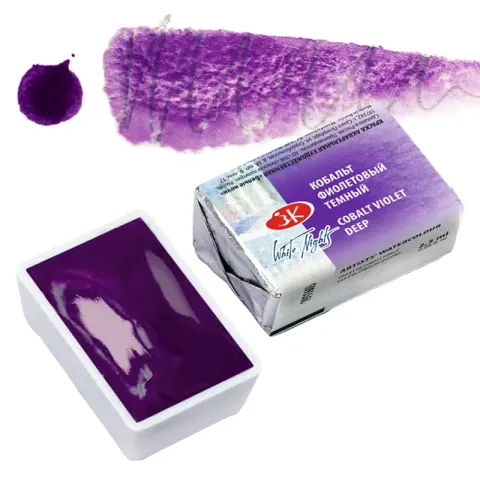 Farba akwarelowa Białe Noce kostka - 603 Cobalt Violet Deep