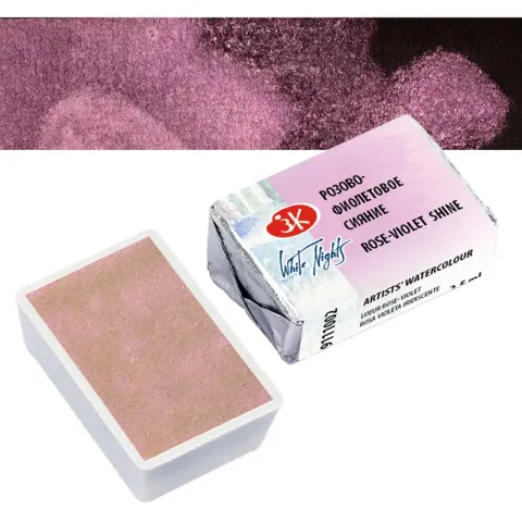 Farba akwarelowa Białe Noce kostka - 1002 Rose-Violet Shine