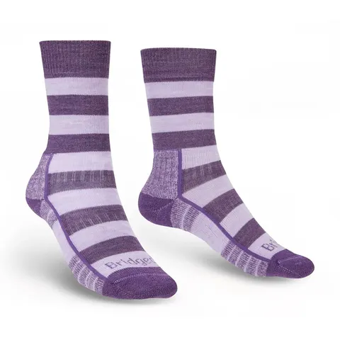 Skarpety damskie BRIDGEDALE HIKE LIGHTWEIGHT BOOT MERINO PERFORMANCE PATTERN / LILAC PURPLE