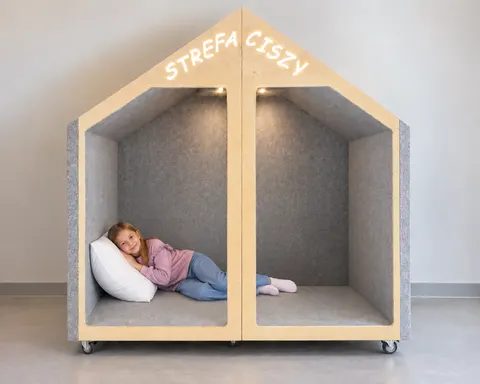 Domek akustyczny do strefy ciszy - otwarty bez wyposażenia