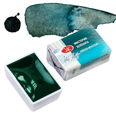 Farba akwarelowa Białe Noce kostka - 779 Green Mystery
