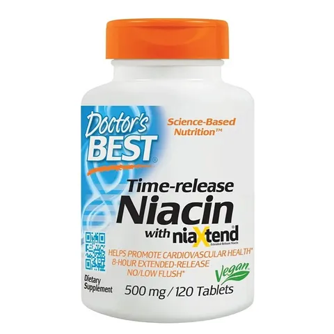 Doctor's Best Niacyna niaXtend 500mg suplement diety 120 tabletek