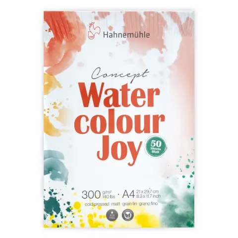 Blok do akwareli Hahnemühle Watercolour Joy cold pressed - A4, 300 g, 50 ark.