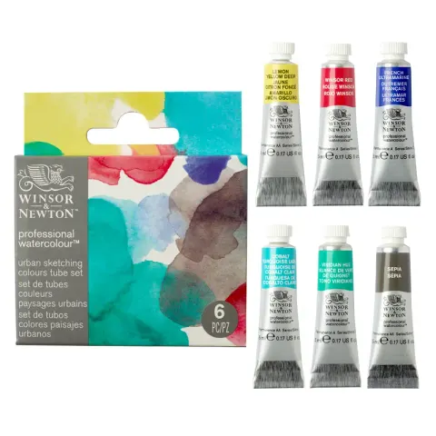 Farby akwarelowe Winsor & Newton Professional Watercolour 6 x 5 ml Urban sketching