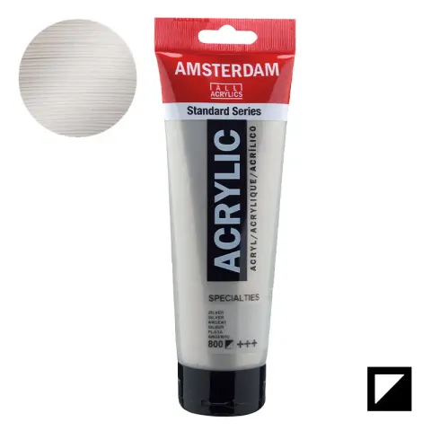 Farba akrylowa Amsterdam Acrylic 250 ml - 800 Silver
