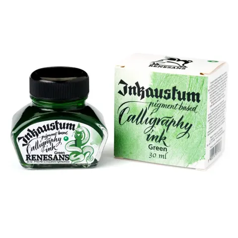 Tusz pigmentowy Renesans Inkaustum 30 ml - zielony