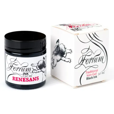 Tusz atrament żelazowo-galusowy Renesans Ferrum 30 ml - czarny