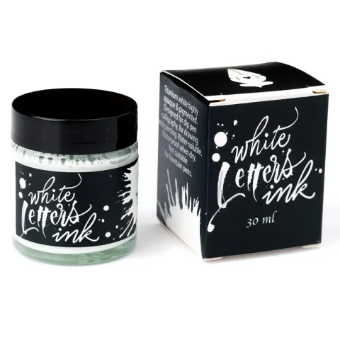 Tusz pigmentowy Renesans White Letters 30 ml - biały