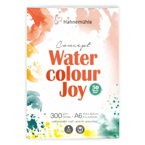 Blok do akwareli Hahnemühle Watercolour Joy cold pressed - A6, 300 g, 50 ark.