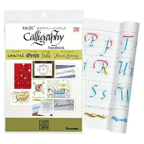 Książka do kaligrafii od A do ZIG - Kuretake Calligraphy Handbook